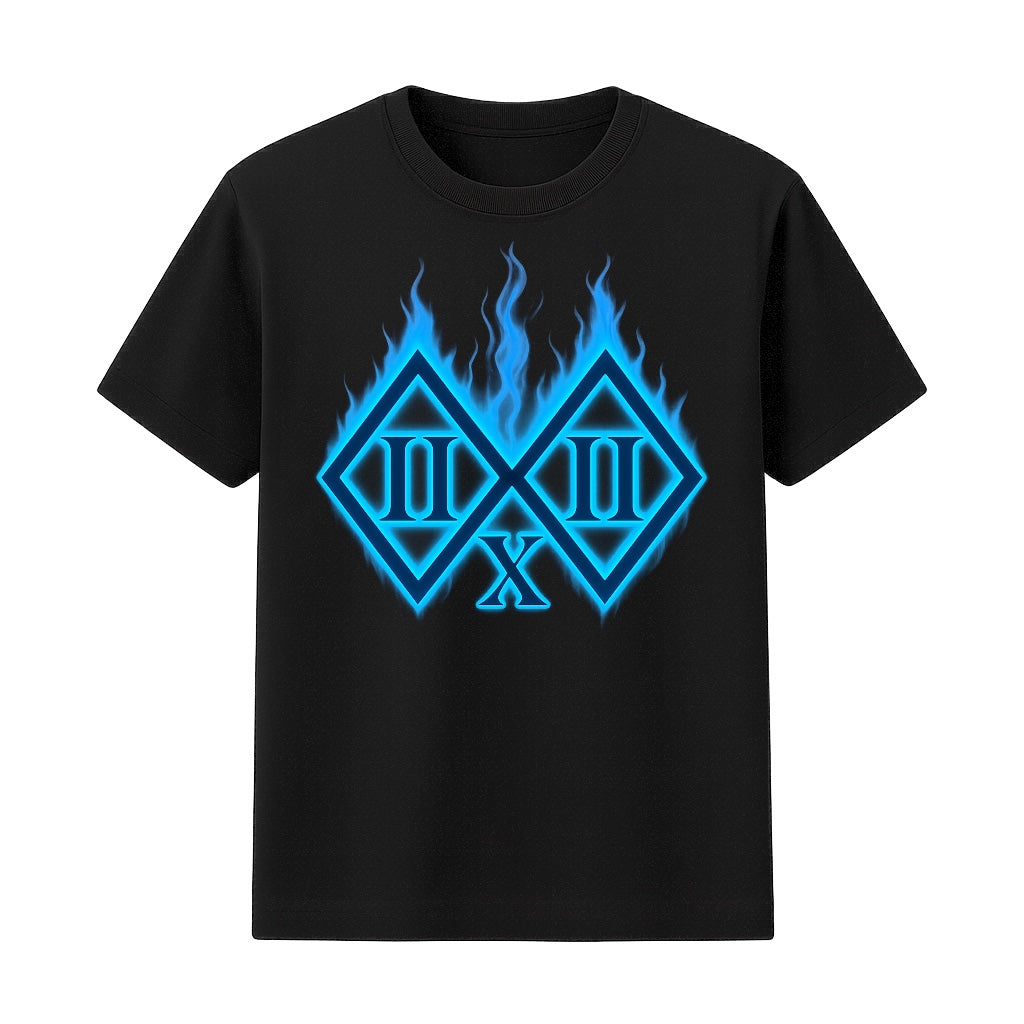 Flames IIxII Graphic Tee Blue