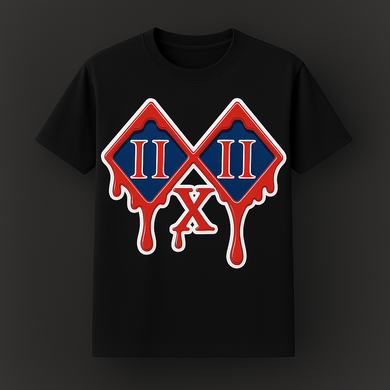 Drip IIxII Graphic Tee Red/Navy