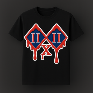 Drip IIxII Graphic Tee Red/Navy