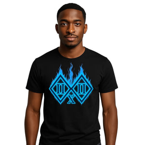 Flames IIxII Graphic Tee Blue