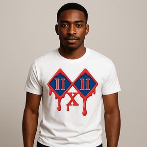 Drip IIxII Graphic Tee Red/Navy