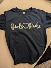 Load image into Gallery viewer, Kids &quot;Girls Rule&quot; T-shirt