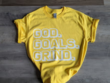 Load image into Gallery viewer, God Goals Grind T-shirt