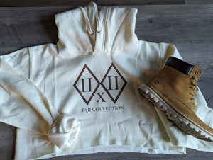 Women's IIxII Off White Crop Hoodie