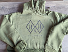 Load image into Gallery viewer, Women&#39;s IIxII Olive Green Crop Hoodie