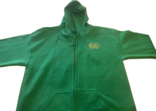 Load image into Gallery viewer, IIxII Lucky Green Zip up Jacket with Hood