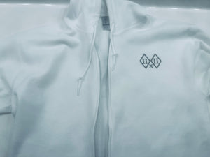 IIxII White Zip up Jacket with Hood