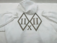 Load image into Gallery viewer, IIxII White Zip up Jacket with Hood