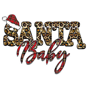 Christmas Crew Neck Sweaters "Leopard Santa Baby"